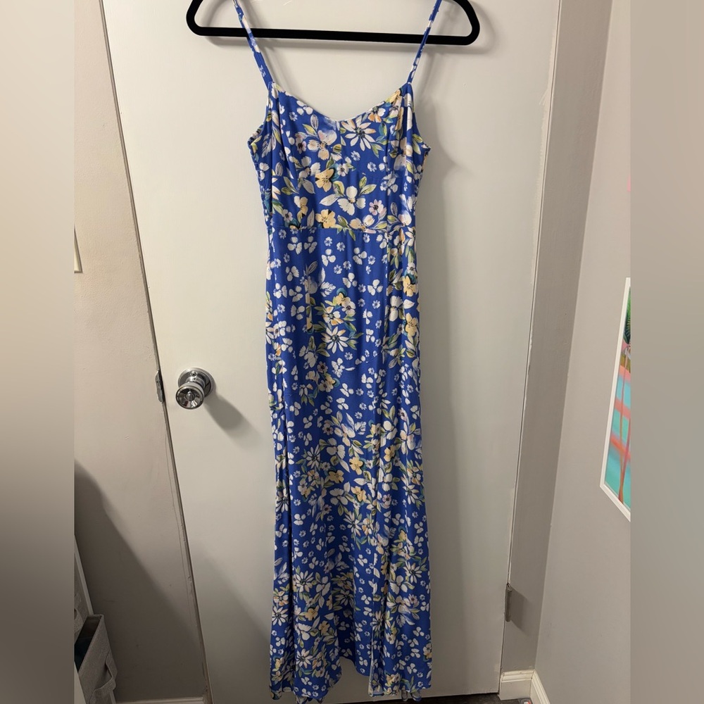 Yumi Kim Blue Floral Maxi Dress Size S